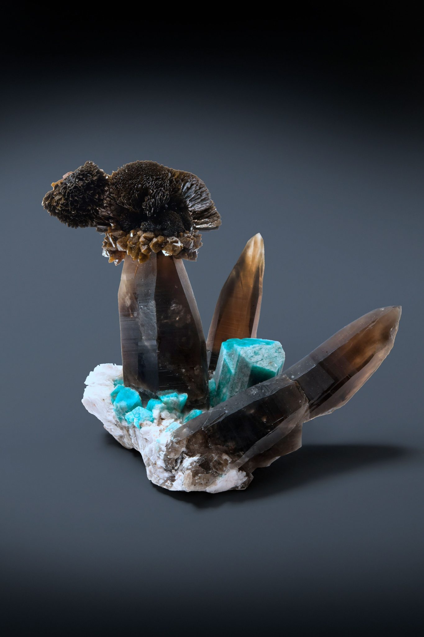 Microcline (Amazonite-Smoky Combination)